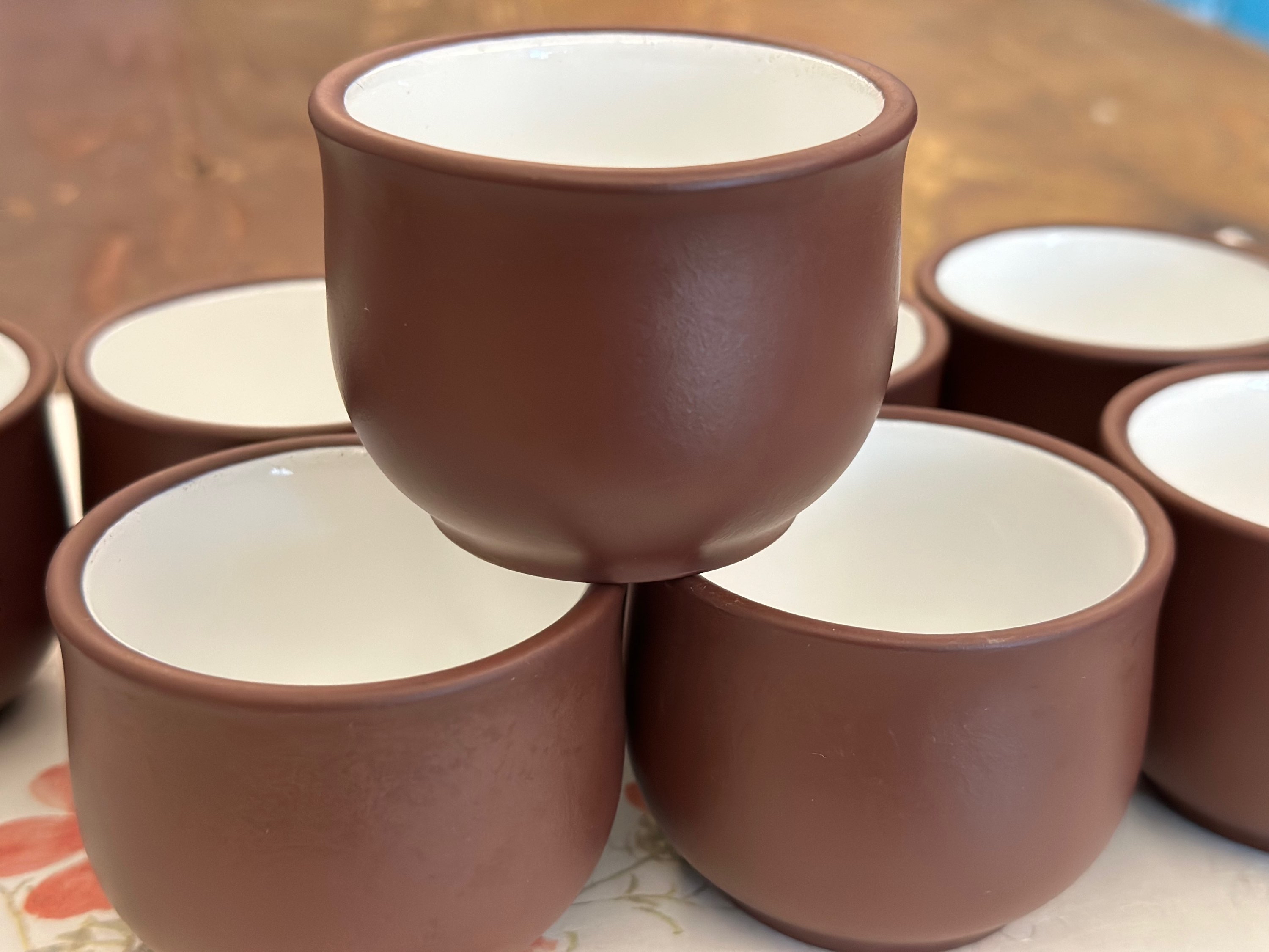 紫砂內白釉杯– 草前茶館官方網站